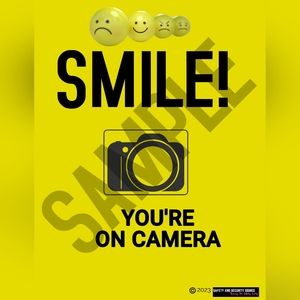 "Smile You're On Camera" and "Do Not Enter" Posters